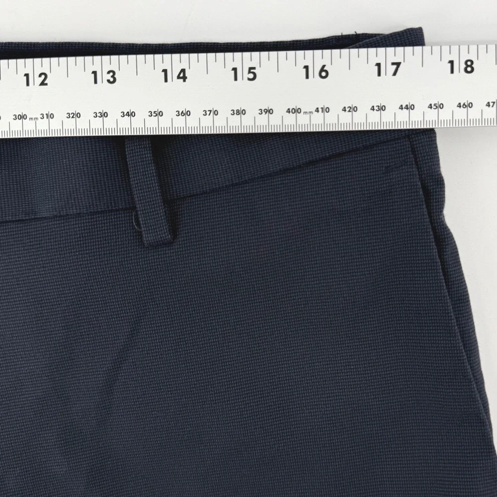 Banana Republic Slim Fit Navy Blue Textured Dress Pants Men 34x32 Office Stretch